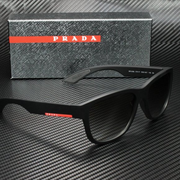 New Prada Men's Black and Grey Gradient Sunglasses - Picture 1 of 4